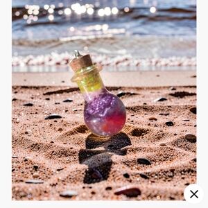 Colorful Resin And Charm Art Bottle Pendant
